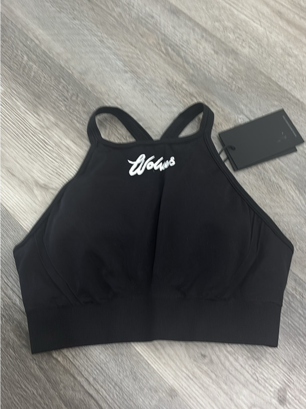 Darc Sport Black High-Neck Racerback Sports Bra